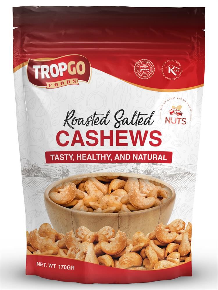 Tropgo Foods Roasted Salted Cashews 170g Bag