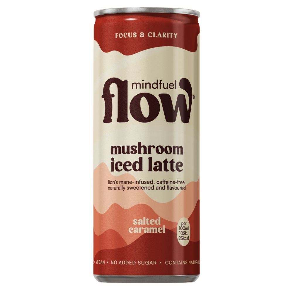 Mindfuel Flow Mushroom Latte Salted Caramel 250ml Caffeine-Free - 2 Pack