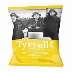 Tyrrells Cheddar Cheese & Chive Crisps 150g - 6 Pack