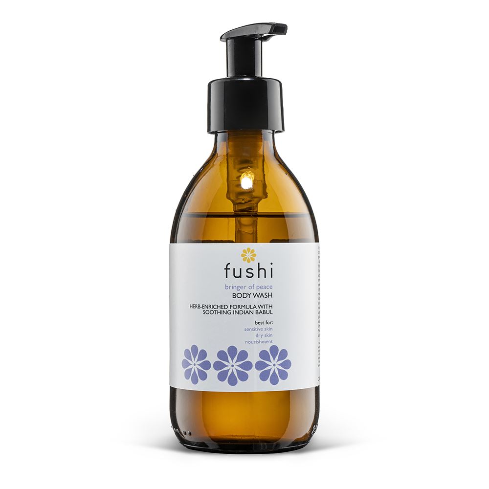 Fushi Wellbeing Bringer of Peace Herbal Body Wash 230ml Glass bottle