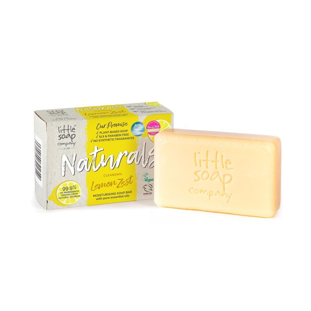Little Soap Company Naturals Bar Soap Cleansing Lemon Zest 100g - 12 Pack