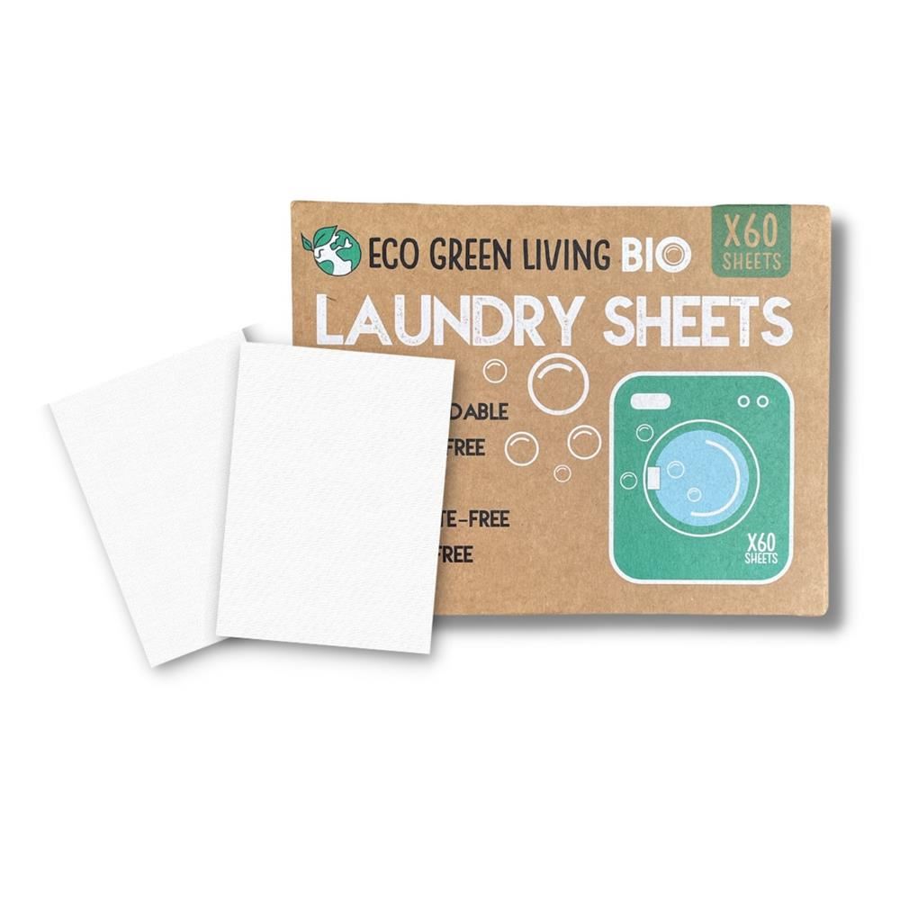 Eco Green Living Laundry Detergent Sheets x 60 (Fragrance-Free)