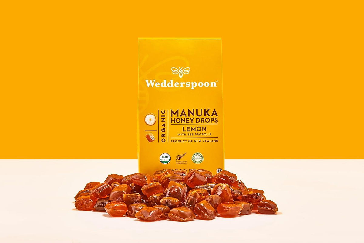 Wedderspoon Manuka Honey Drops Lemon & Bee Propolis 120g - image 9