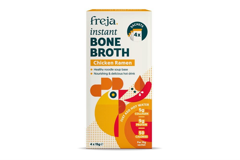 Freja Instant Bone Broth Chicken Ramen Box of 4 x 15g Sachets