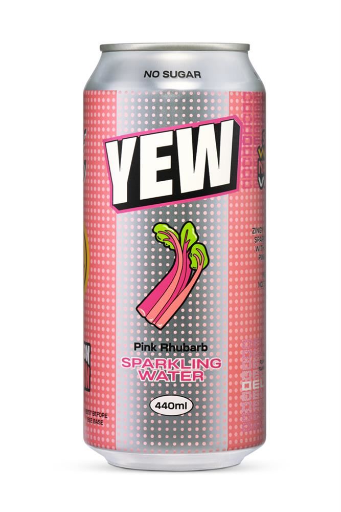 Yew Pink Rhubarb Sparkling Water 440ml