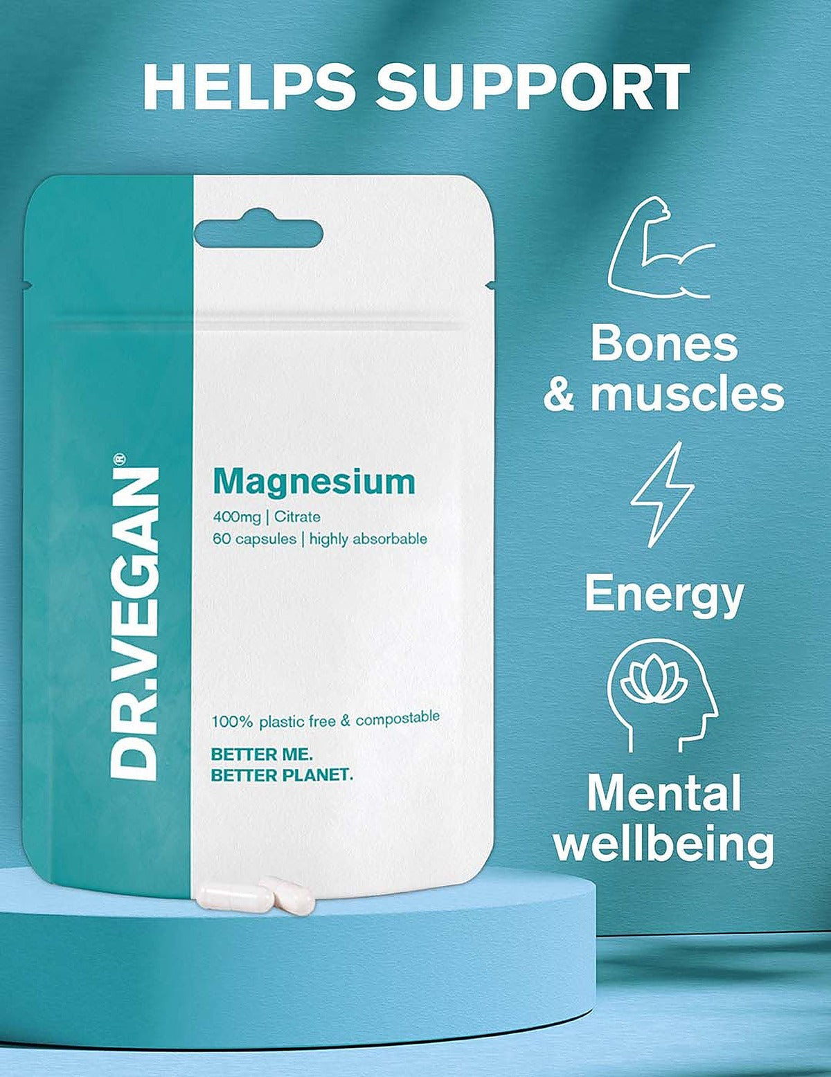 Dr. Vegan Magnesium - 60 Capsules - image 6