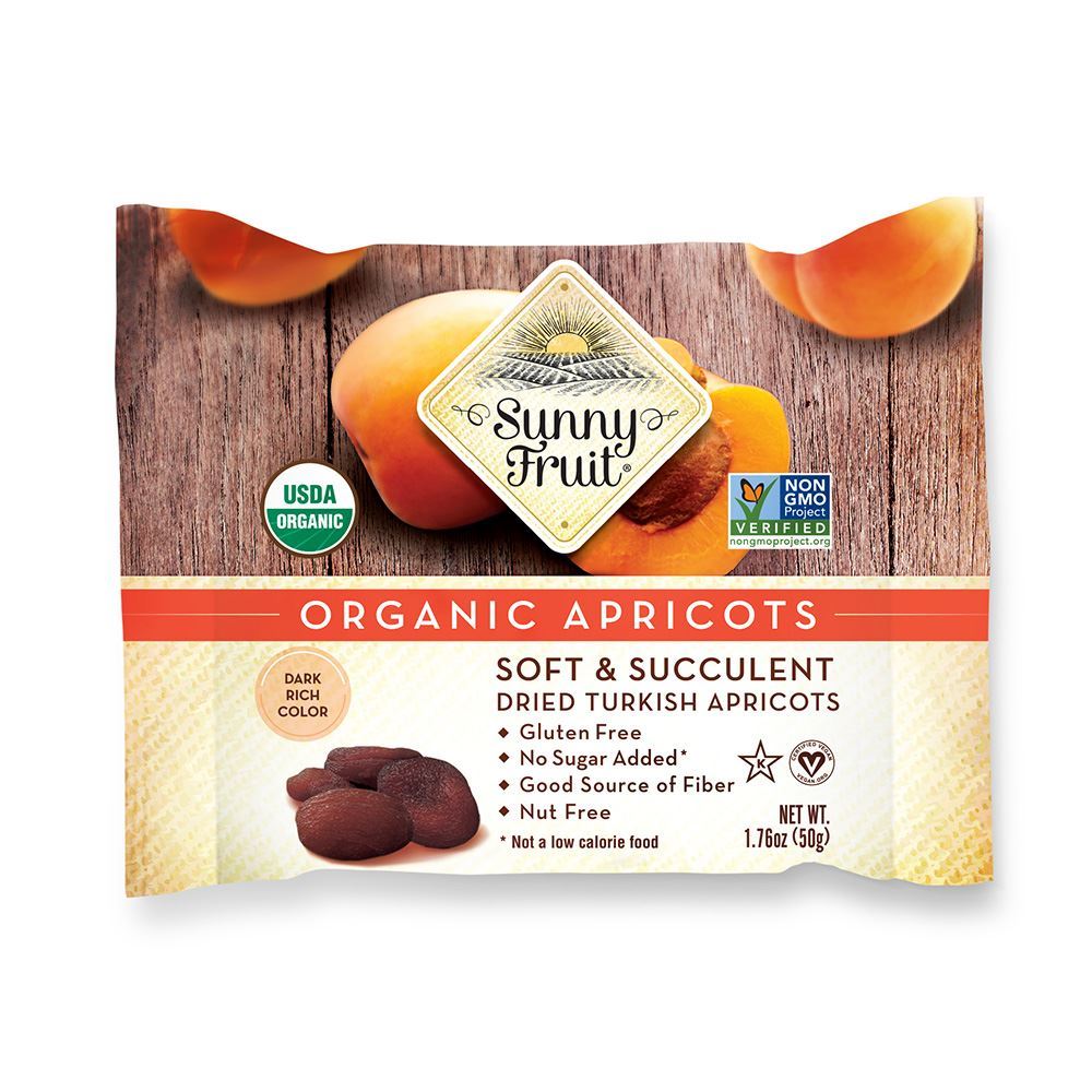 Sunny Fruit Dried Soft Apricots Organic 50g - 12 Pack