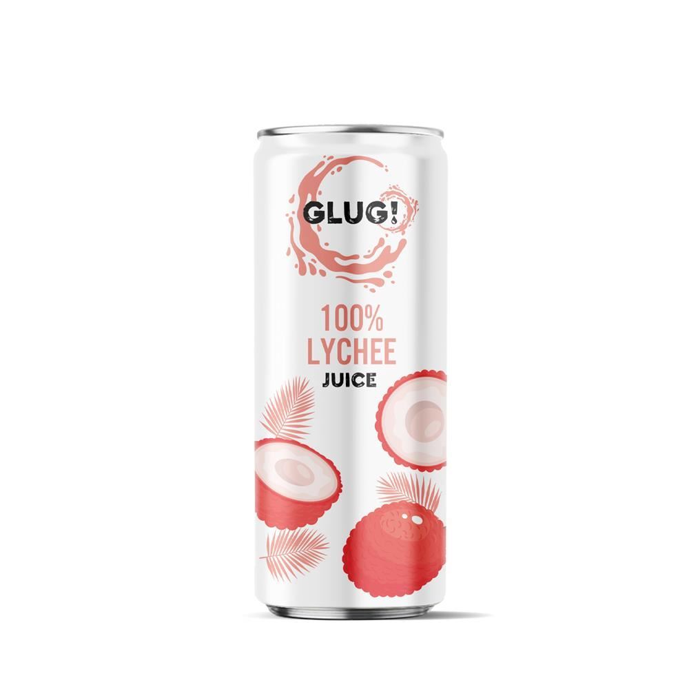 Glug 100% Lychee Juice 320ml - 6 Pack