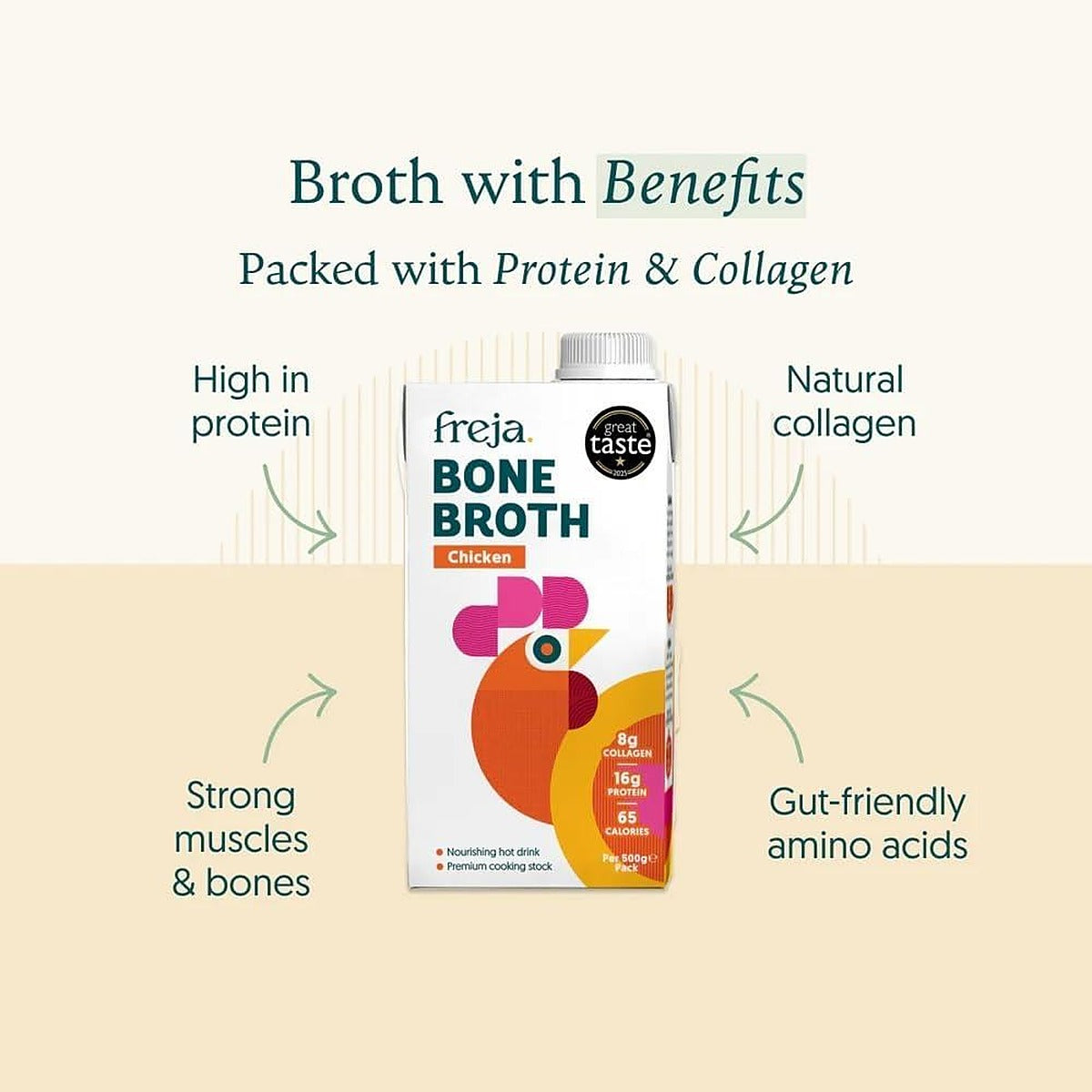 Take Stock Freja Chicken Bone Broth 500ml - 6 Pack - image 4