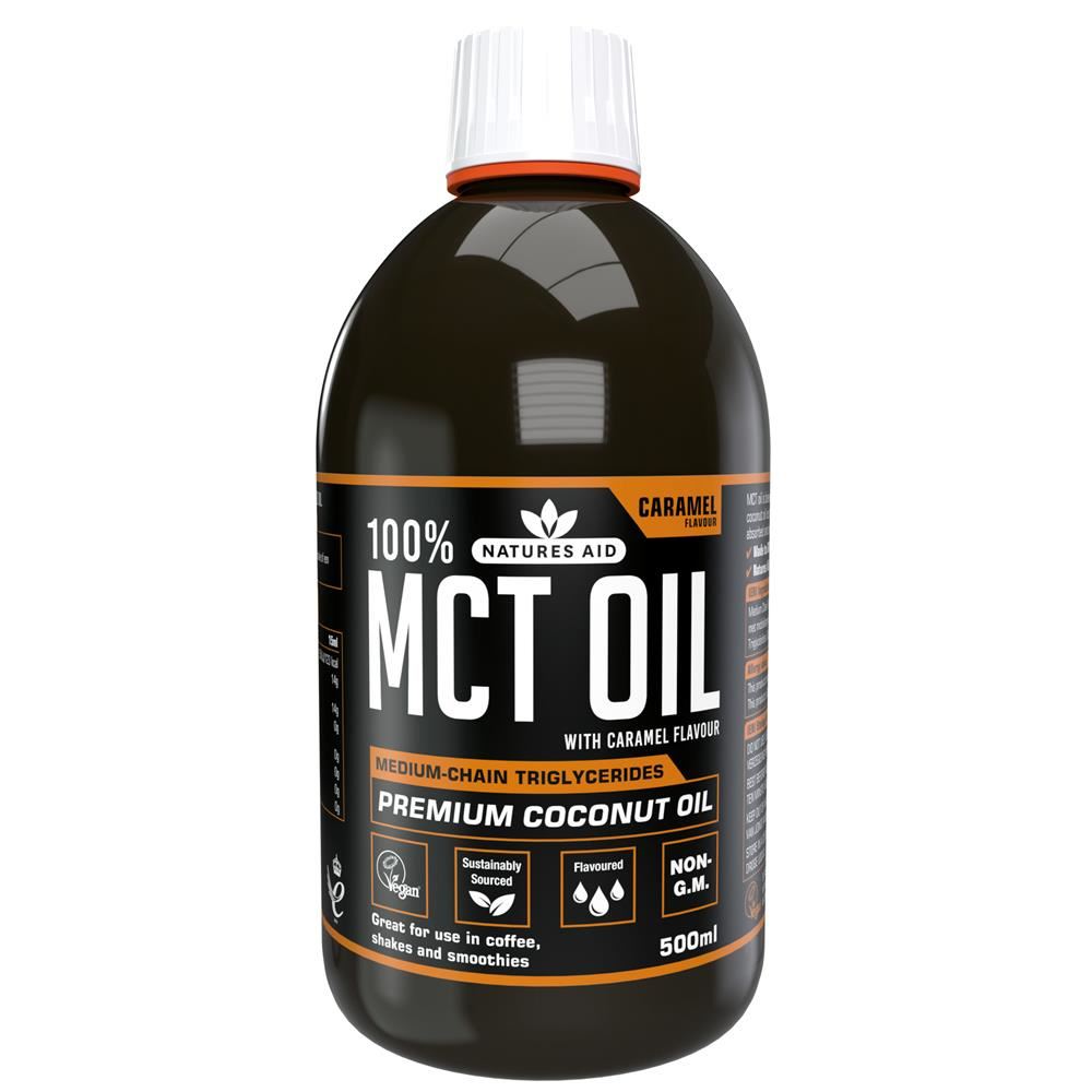 Natures Aid MCT Oil with Caramel Flavour 500ml