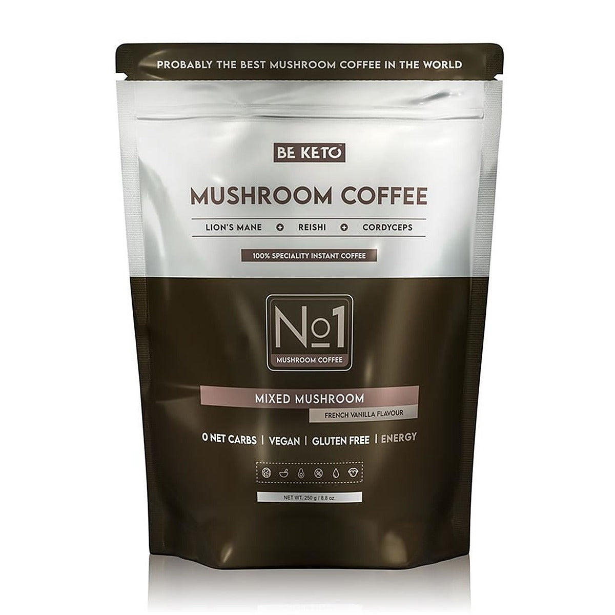 BeKeto Instant Coffee Mushroom French Vanilla 250g