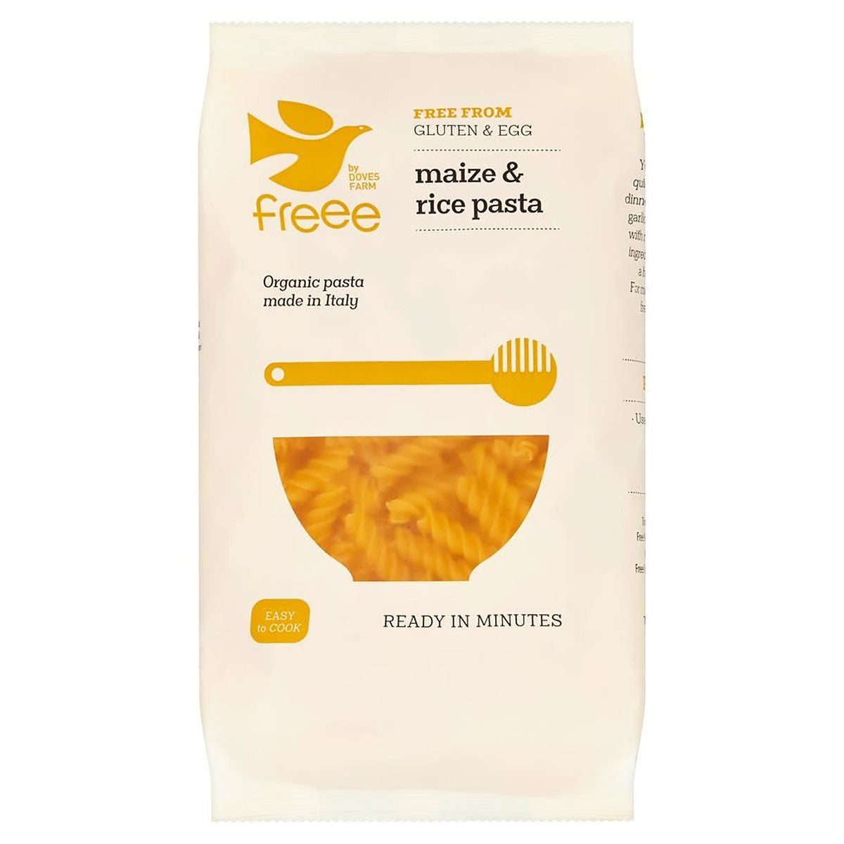 Doves Farm Gluten Free Organic Maize & Rice Fusilli 400g