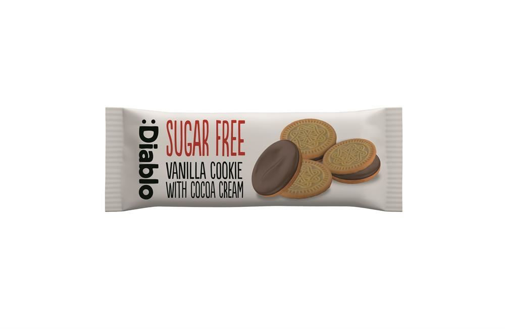 Diablo Sugar Free Vanilla Sandwich cookies Sugar Free 44g - 6 Pack