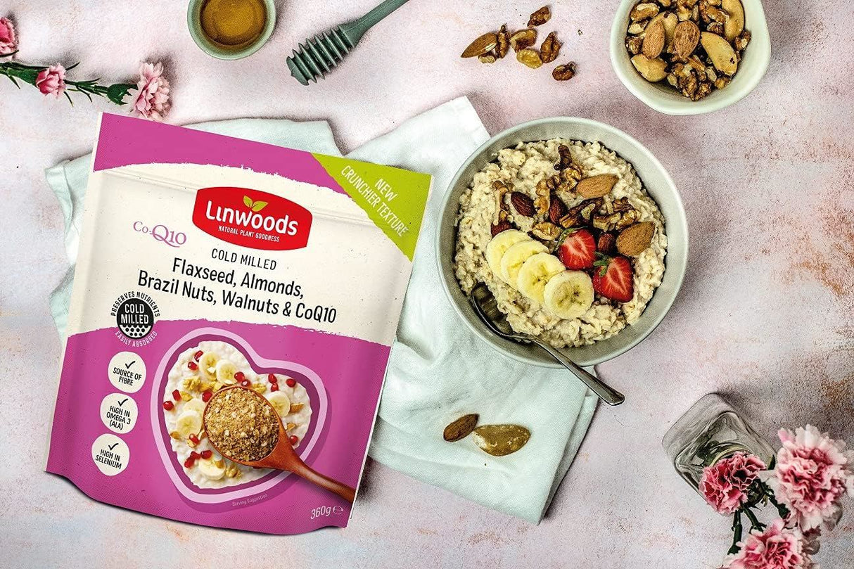Linwoods Milled Flaxseed, Almonds, Brazil Nuts, Walnuts and CoQ10 360g