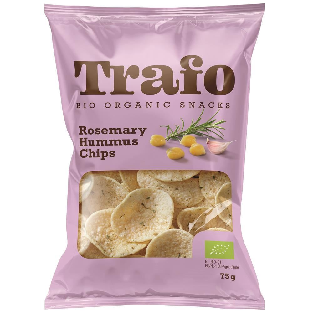 Trafo Organic Hummus Chips Rosemary 75g - 6 Pack