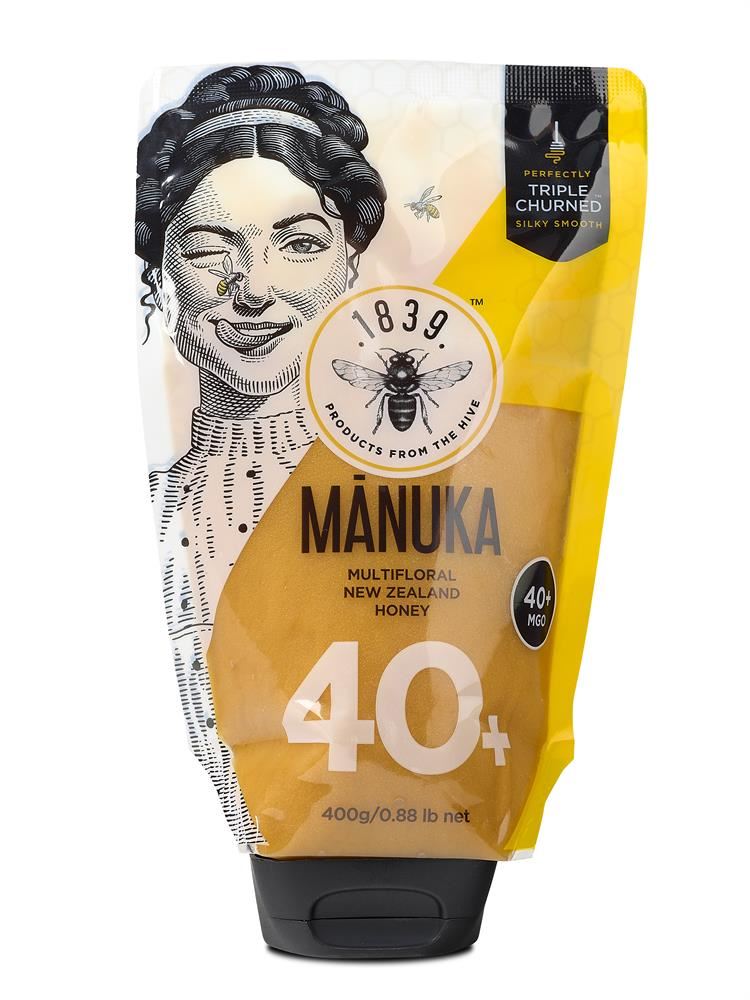 1839 MGO 40+ Multifloral Manuka Honey 400g Pouch
