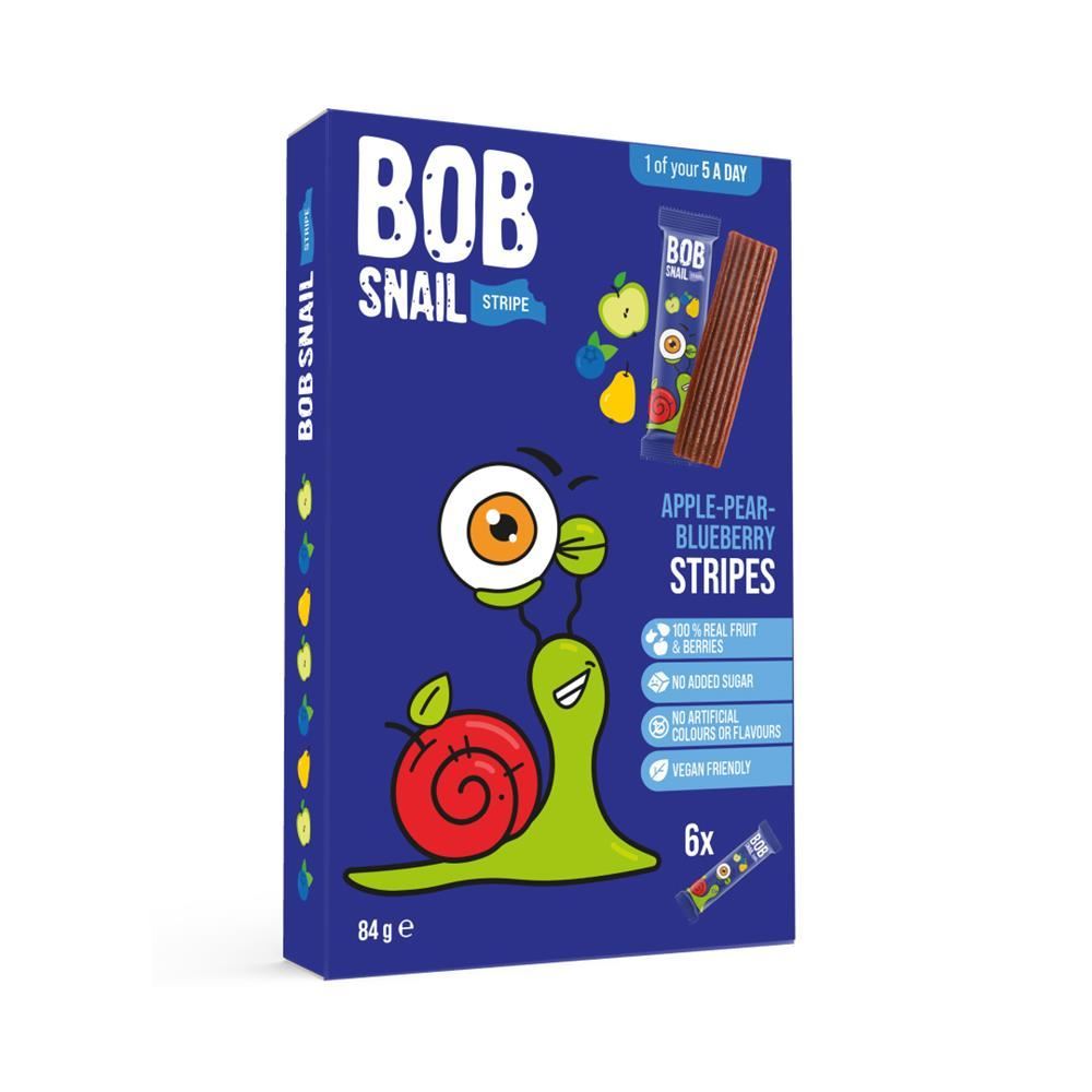 Bob Snail Fruit stripes Apple-Pear-Blueberry TM BOB SNAIL 84g - 7 Pack