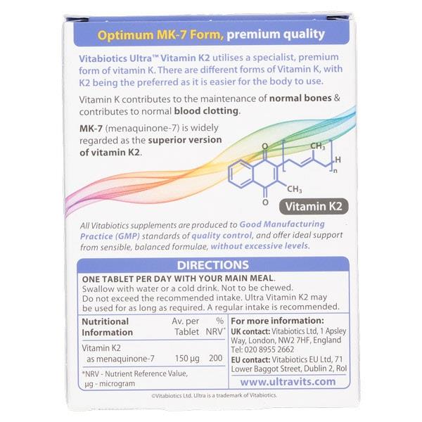 Vitabiotics Ultra Vitamin K2 - 60 Tablets