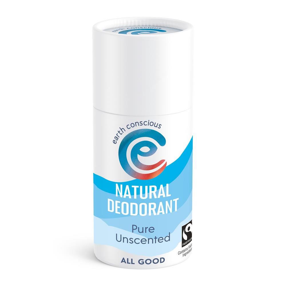 Earth Conscious Natural Deodorant Stick - Pure Unscented - 60g – Health ...