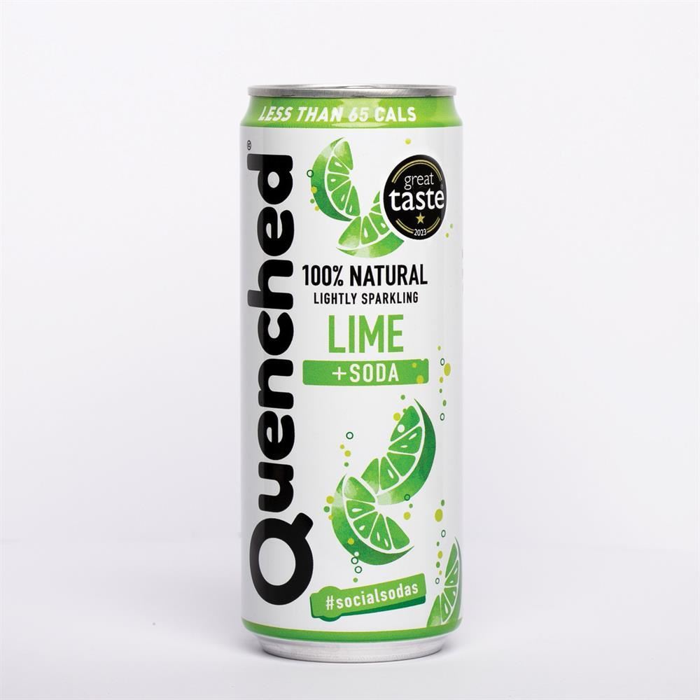 Quenched Lime + Soda Drink 330ml - 6 Pack