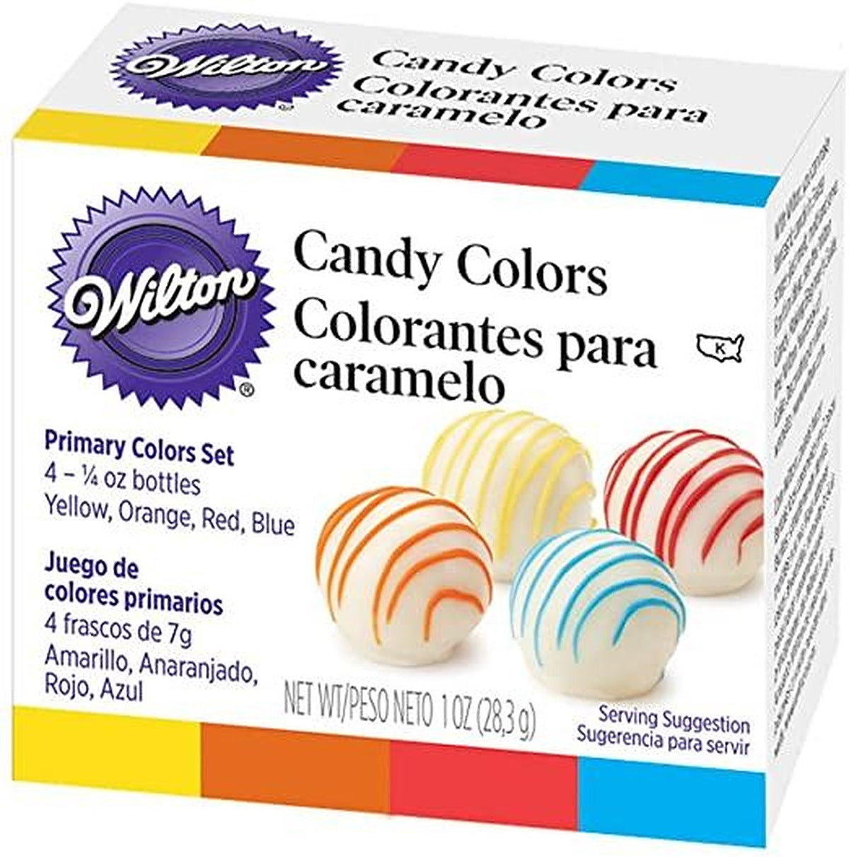Wilton Primary Candy Color Set Four 7g Jars