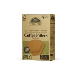 If You Care Coffee filters No.2 Small Unbleached 100 Filters