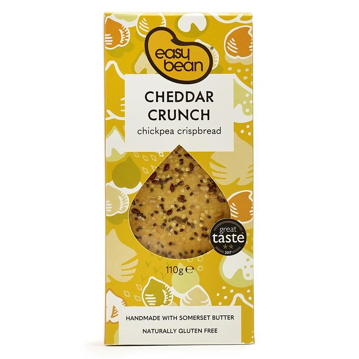 Easy Bean Cheddar Crunch Chickpea Crispbread 110g - 8 Pack