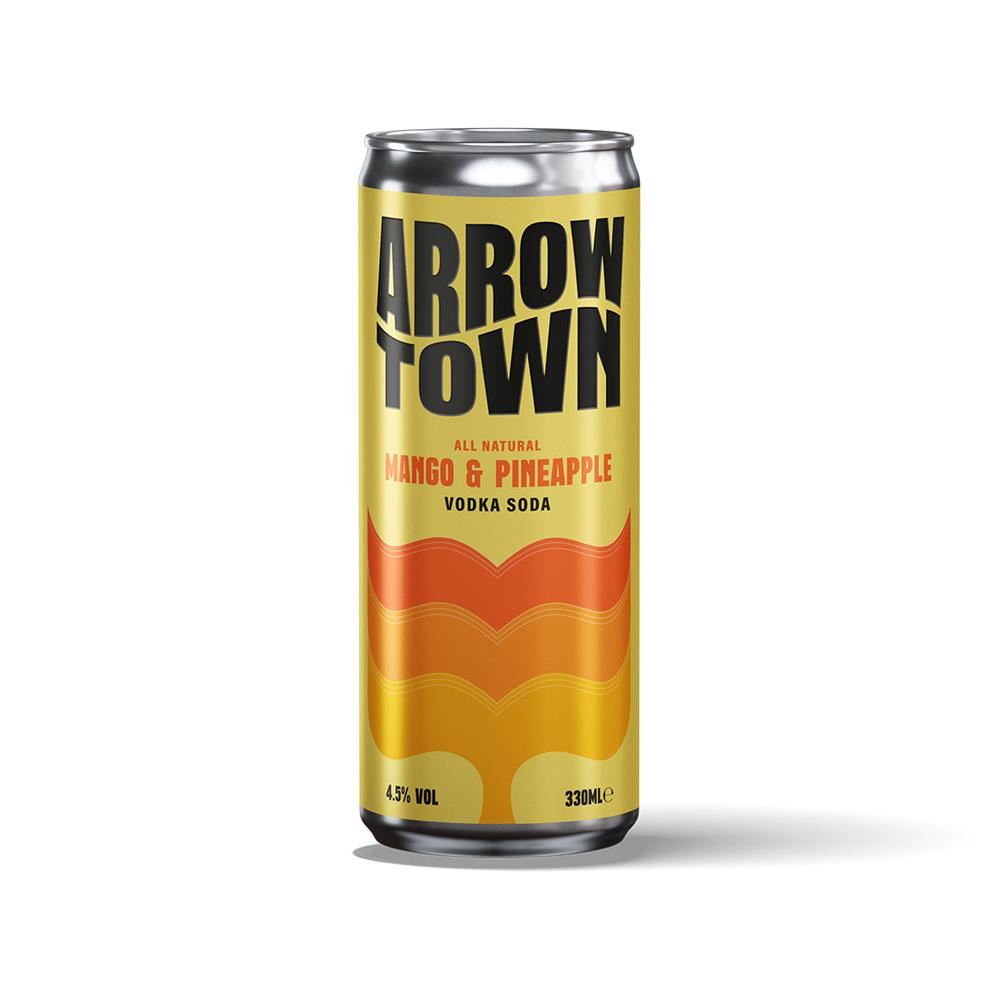 Arrowtown Mango & Pineapple Vodka Soda 330ml - 12 Pack