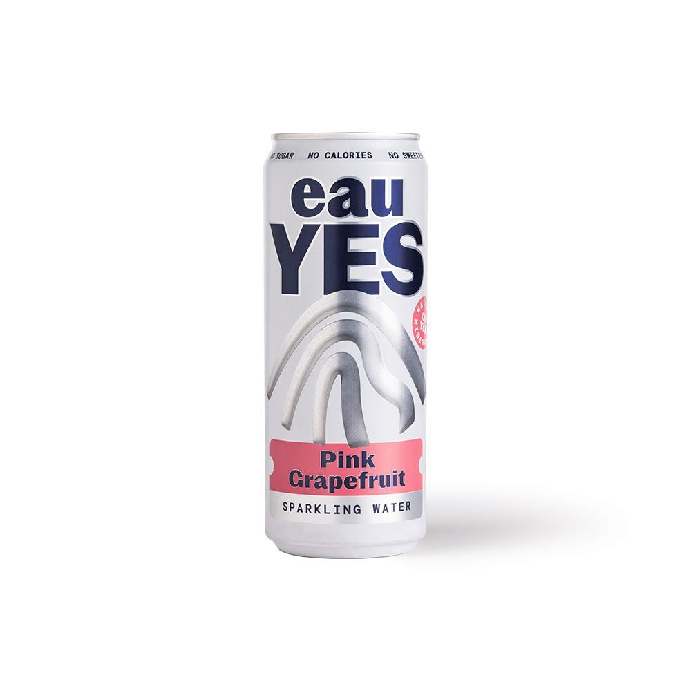 eauYES Sparkling Mineral Water with Pink Grapefruit 330ml - 6 Pack