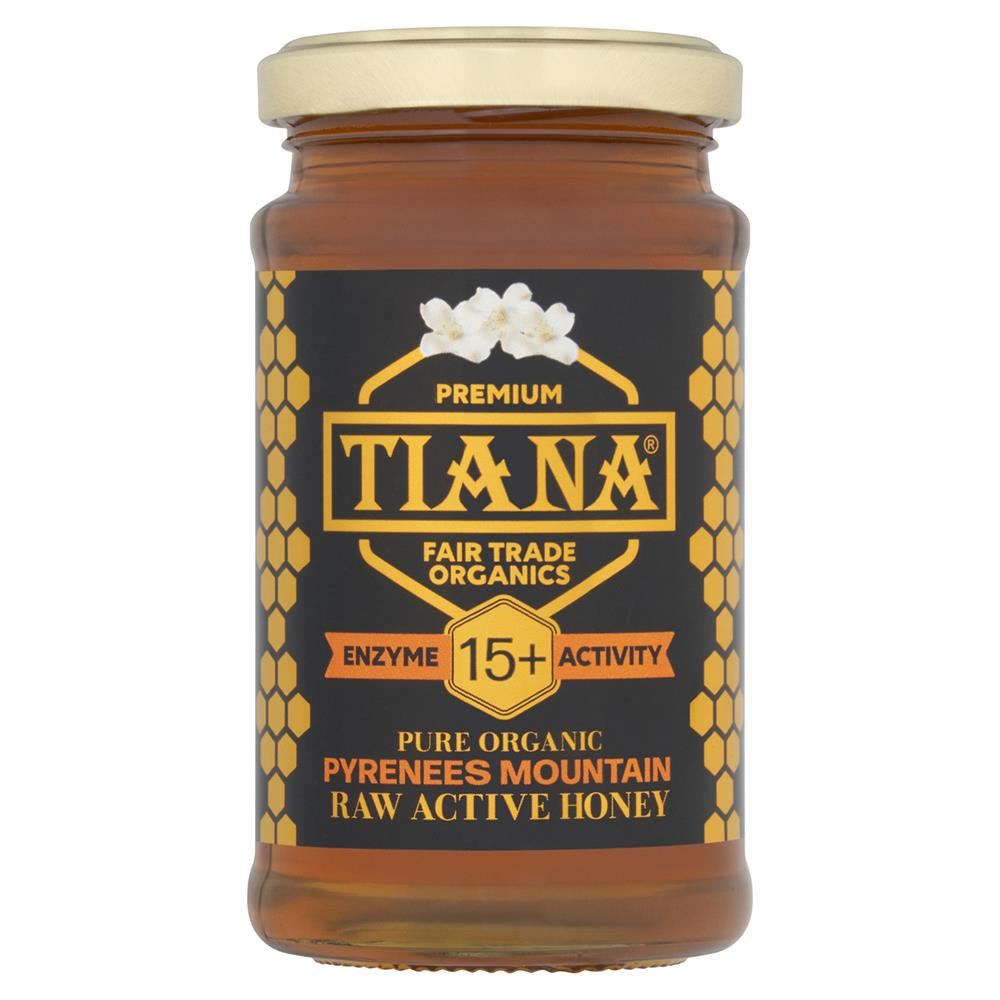 Tiana Organic Raw Active Pyrenees Mountain Honey 15+ 250g