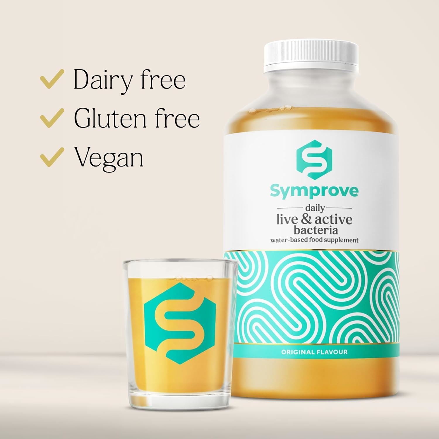 Symprove Original Probiotic Drink with Live Bacteria 500ml - Pack of 4