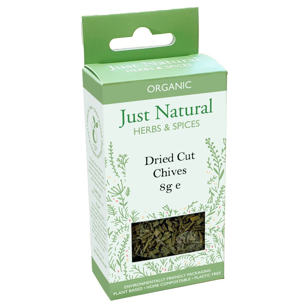 Just Natural Herbs Organic Dried Cut Chives (Box) 8g