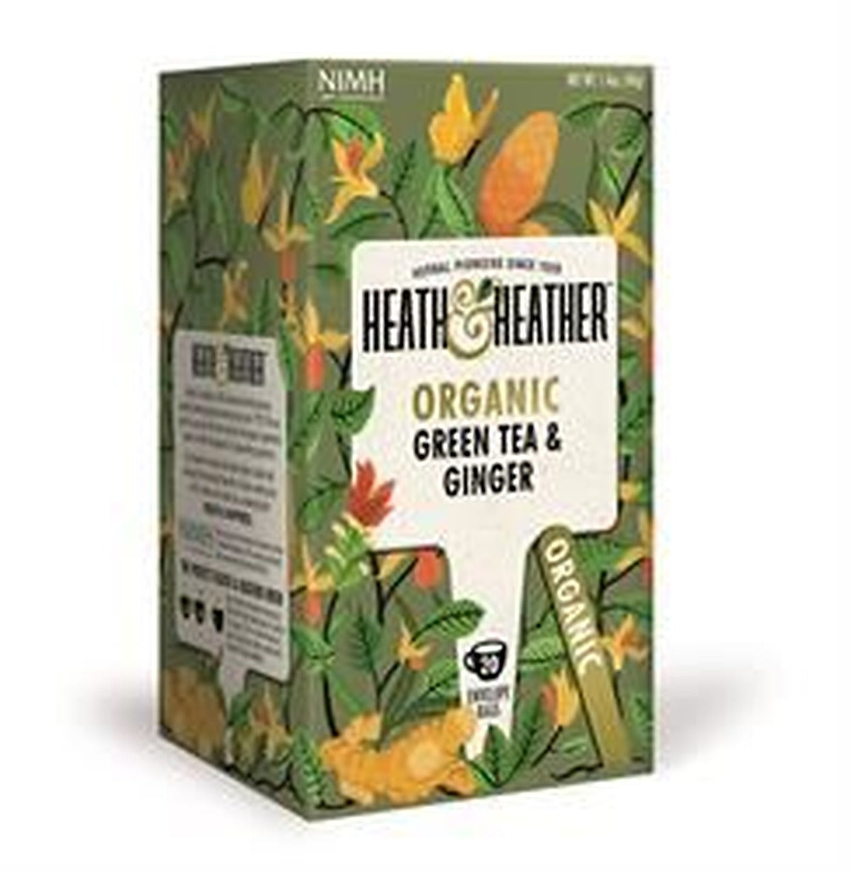 Heath And Heather Organic Green Tea & Ginger 20 Bags