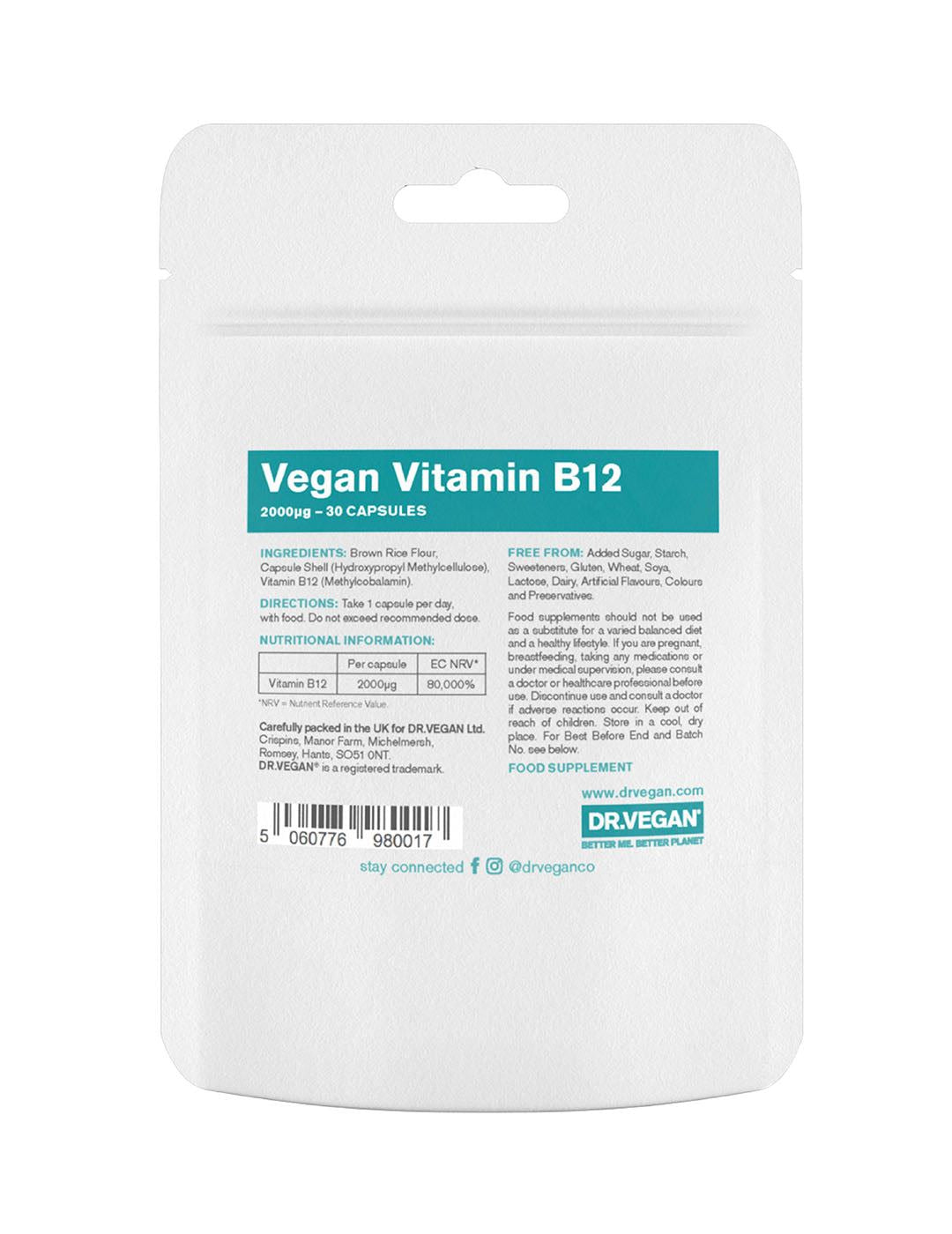 Dr. Vegan Vitamin B12 - 30 Capsules