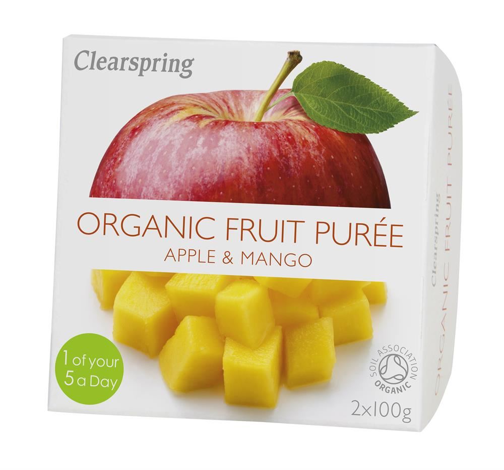 Clearspring Organic Fruit Puree Apple/Mango (2x100g)