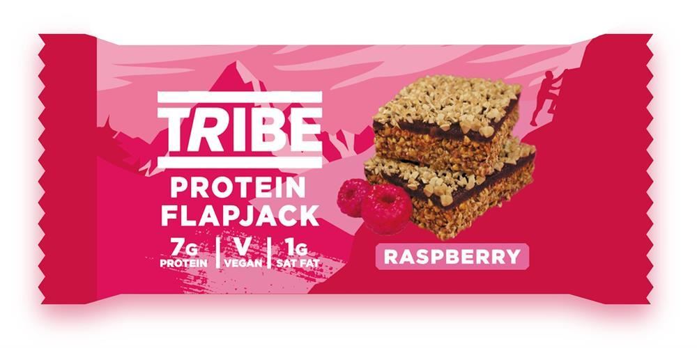 Tribe Gluten Free Protein Flapjack in Raspberry Flavour 50g - 12 Pack