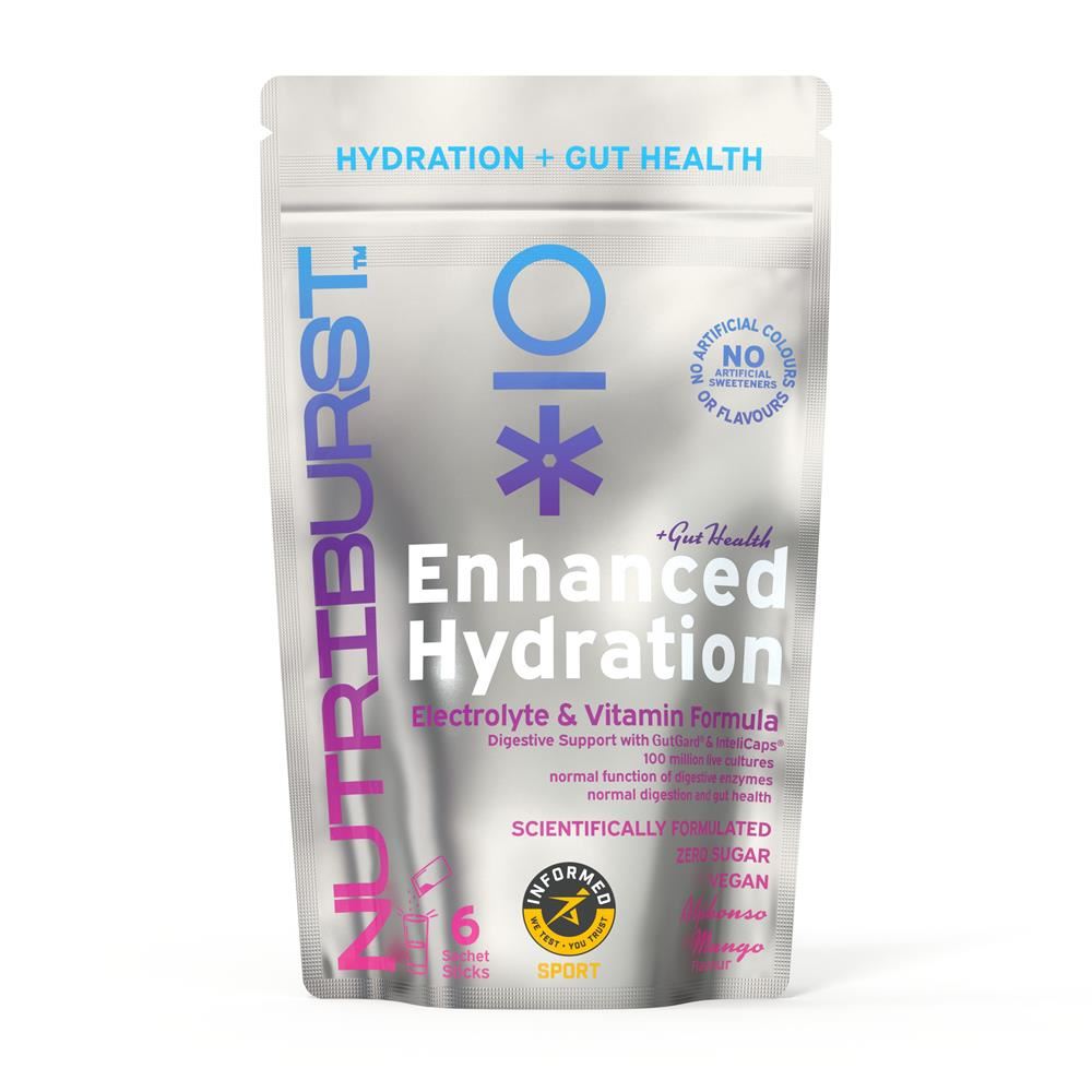 Nutriburst Enhanced Hydration + Gut Health Mango Flavour 6 sachets