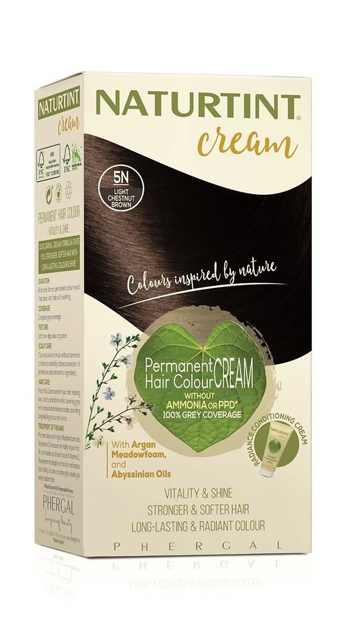Naturtint Hair Colour Cream 5N Light Chestnut Brown 155ml