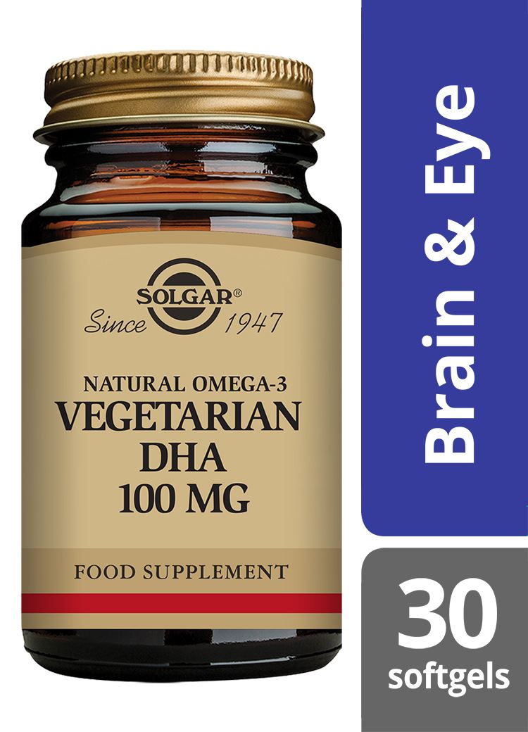 Solgar Natural Omega-3 Vegetarian DHA 100 mg - 30 Softgels
