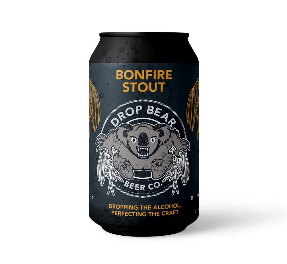 Drop Bear Beer Bonfire Stout 0.5% 330ml - 6 Pack