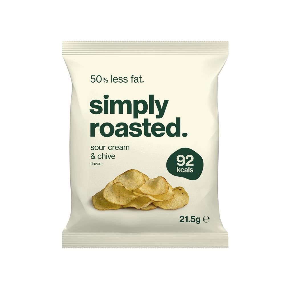 Simply Roasted Sour Cream & Chive Crisps 21.5g - 24 Pack