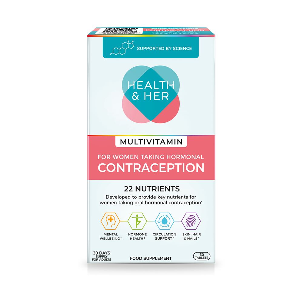 Health & Her Contraceptive Multivitamin Support 60 Capsules