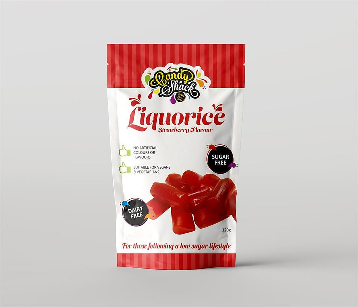 Candy Shack ugar Free Strawberry Liquorice 120g