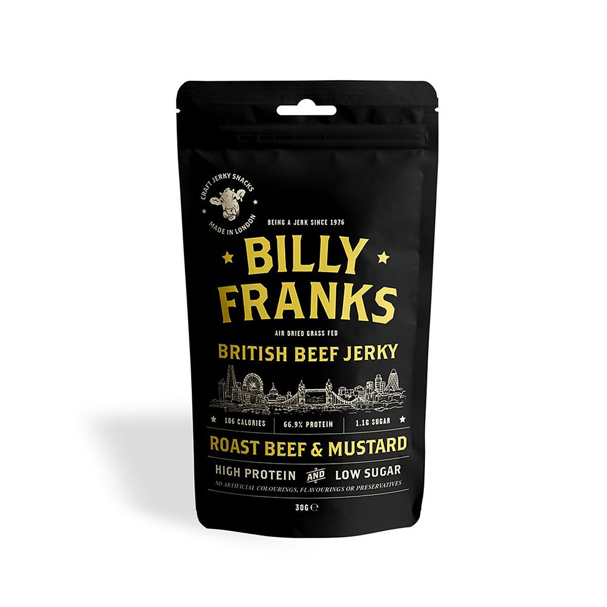 Billy Franks Gluten Free Roast Beef & Mustard Jerky 30g