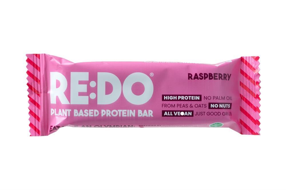 REDO RE:DO Plant Based High Protein Raspberry Bar 60g - 18 Pack