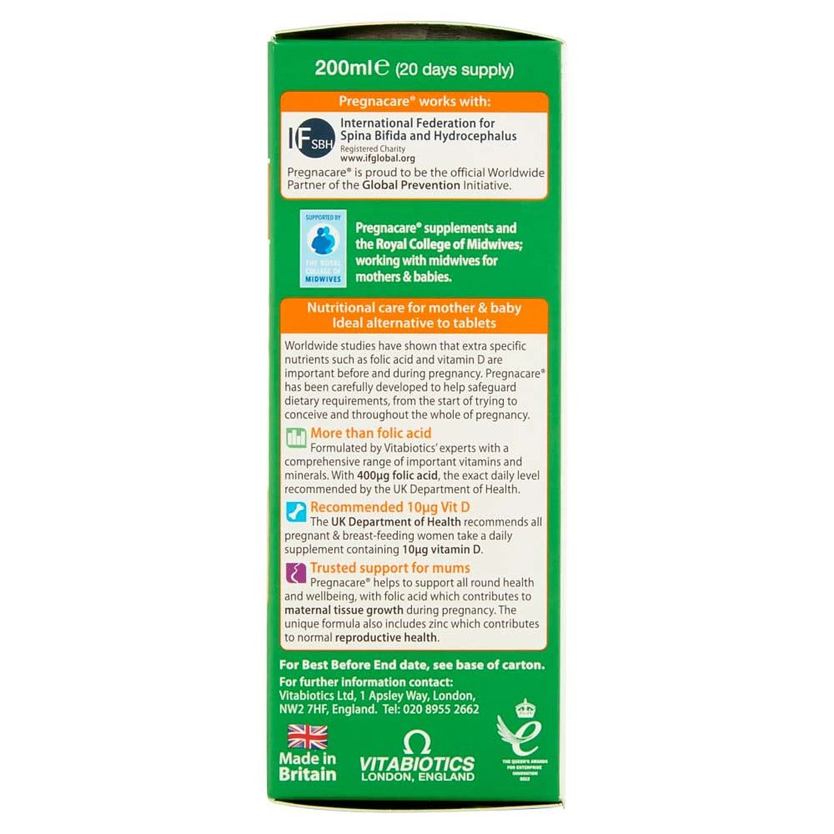 Vitabiotics Pregnacare Liquid - 200ml - image 5