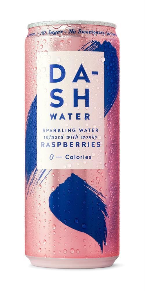 Dash Water Sparkling infused with Raspberry 330ml - 6 Pack