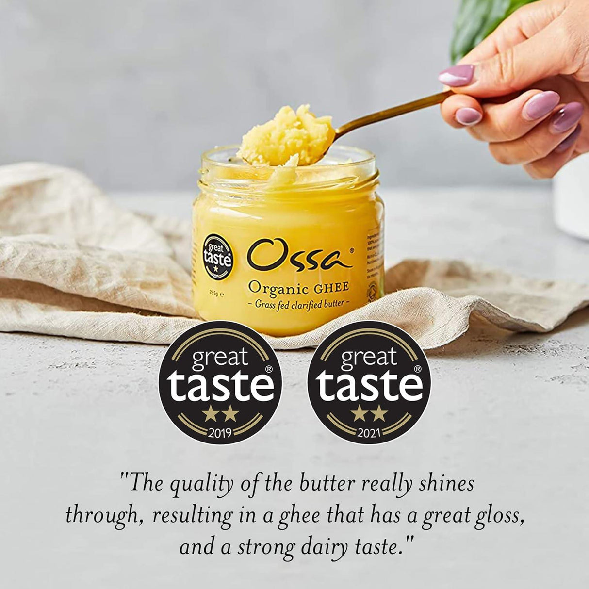 Ossa Organic Ghee - Grass Fed clarified butter - 265g