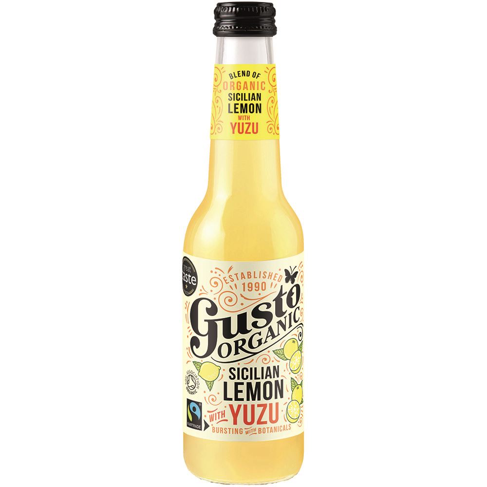 Gusto Organic Fairtrade Sparkling Sicilian Lemon with Yuzu 275ml
