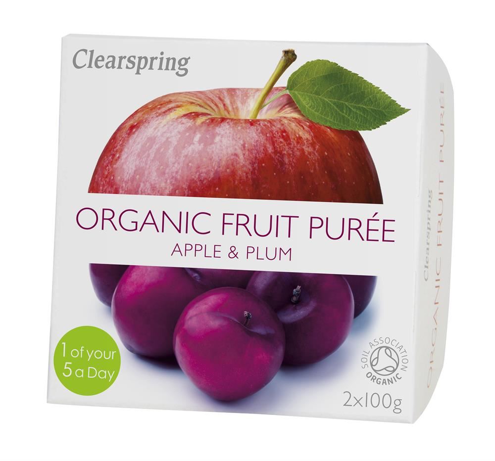 Clearspring Organic Fruit Puree Apple & Plum (2x100g)